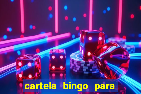 cartela bingo para cha de cozinha imprimir gratis